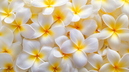 Tropical frangipani flowers in full bloom generative ai