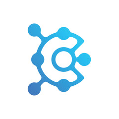 Letter C Technology Modern Gradient Logo 