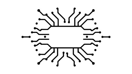 Electronics system network logo ai generated art
