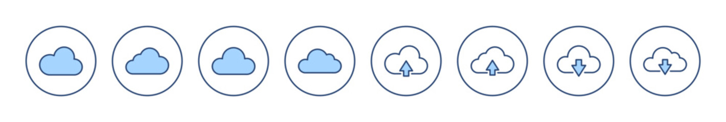 Cloud icon vector. cloud sign and symbol