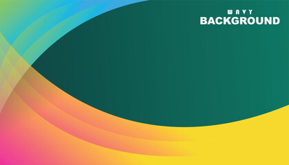 WAVY banner background colorful gradient vector design