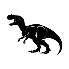 Obraz na płótnie Canvas Silhouette Dinosaur black color only