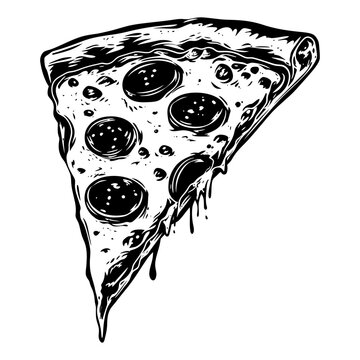 recommend clip art: Silhouette pizza slice black color only