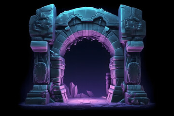 3d rendering Underworld Gate Portal