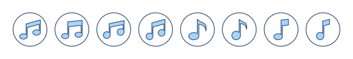 Music icon vector. note music sign and symbol