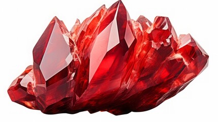 Red Crystal gemstone in the style of Galen Rowell