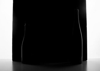 Two bottle silhouettes