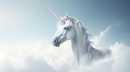 Obraz na płótnie Canvas unicorn with a simple and clean design