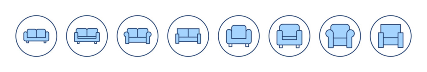 Sofa icon vector. sofa sign and symbol. furniture icon