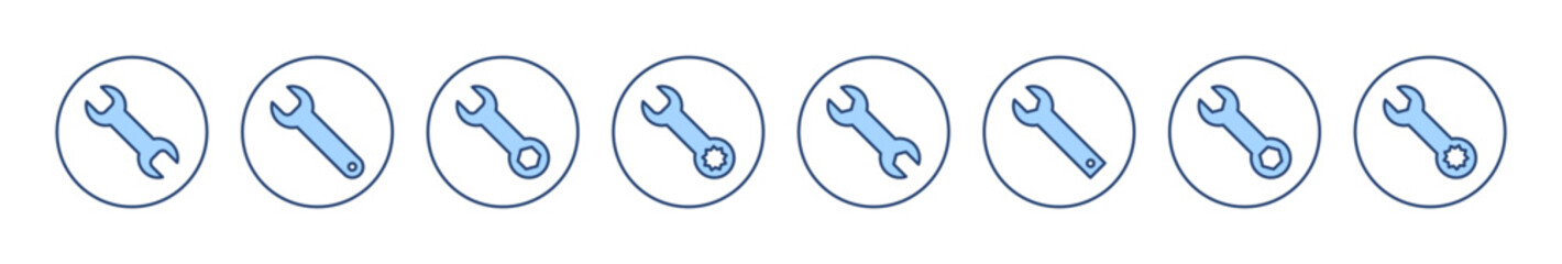 Wrench icon vector. repair icon. tools sign and symbol - obrazy, fototapety, plakaty
