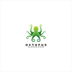 octopus logo gradient  colorful illustration