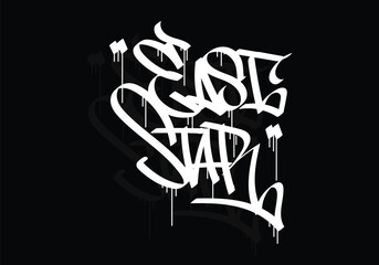 EAST STAR word graffiti tag style