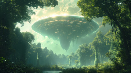 Alien UFO - Unidentified Flying Object a mother spaceship