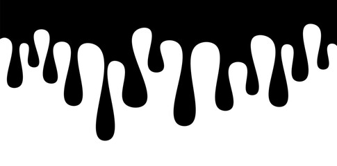 Dripping paint melting ink oil liquid vector illustration