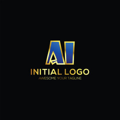 logo initial modern design vector