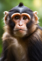 Naklejka premium Cute Monkey Portrait in Jungle