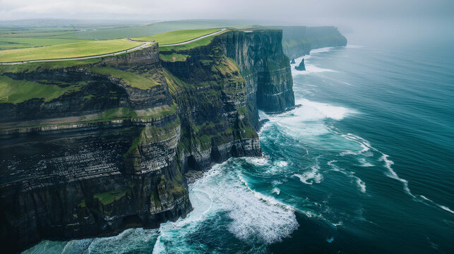 Majestic Cliffs of Moher Aerial View