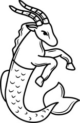 Capricorn Zodiac Doodle
