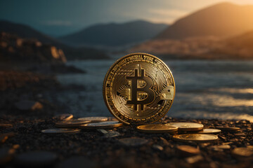 Bitcoin on the beach