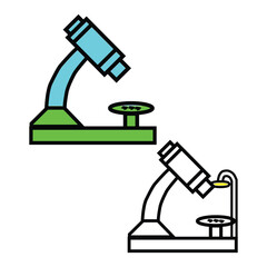 microscope icon vector illustration symbol design