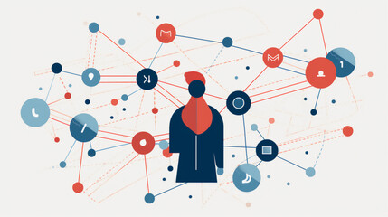 Digital Network Connectivity Visualization - Tech Innovation, Data Mapping, and Global Communication Infrastructure