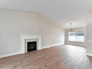 Modern residential empty living room interior