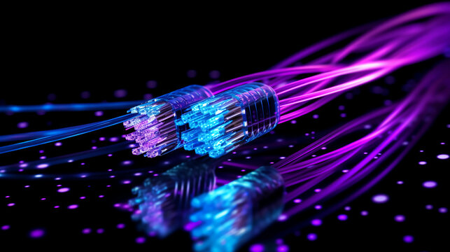 Fiber optics, cables, strands, glass, silica, core, cladding, total internal reflection, Fast Internet, Internet Ad, 5G, Ultra High Speed