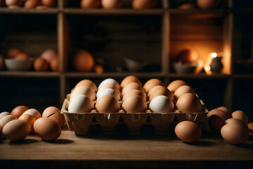 Eggs in a carton 