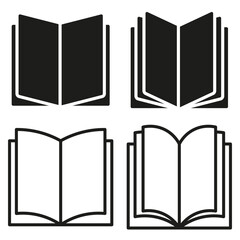 Book Icon set. Vector illustration. EPS 10.