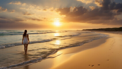 Fototapeta premium The breathtaking beauty of a serene beach
