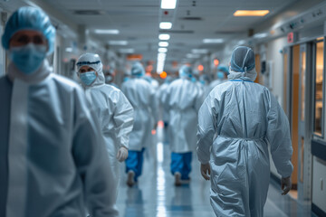 Medical staff at the working place in a hospital