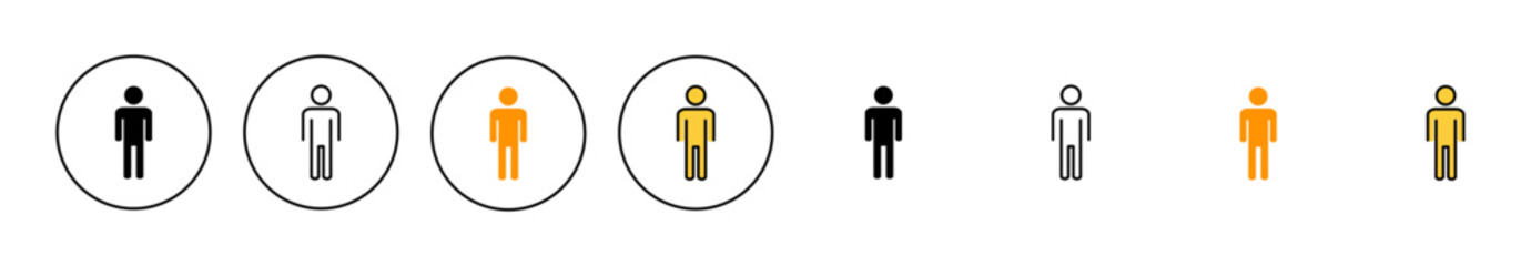 Man icon set vector. male sign and symbol. human symbol