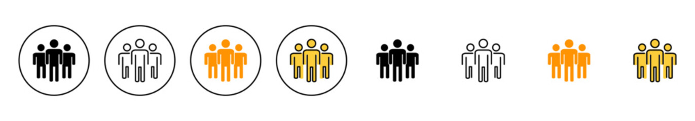 People icon set vector. person sign and symbol. User Icon vector