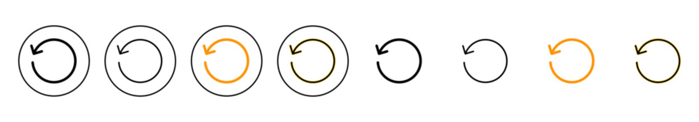 Refresh icon set vector. Reload sign and symbol. Update icon.