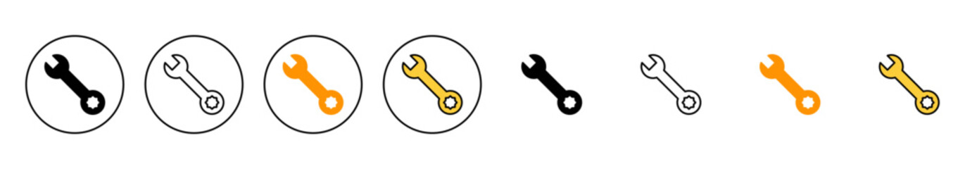 Wrench icon set vector. repair icon. tools sign and symbol
