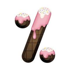 Chocolate bar Strawberry cream