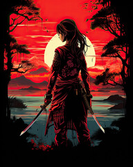 A female Samurai Warrior