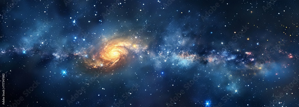 Wall mural galaxy with nebula and stars in space. outer space background. galaxy background