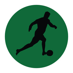 person kicking ball icon vector illustration symbol design