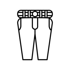 long pants icon vector or logo illustration style