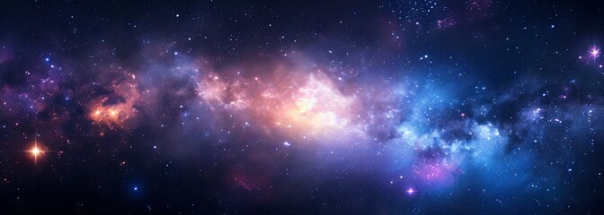 Galaxy with nebula and stars in space. Outer space background. Galaxy background
