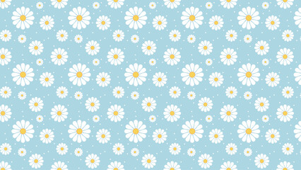 seamless pattern with camomiles, floral background, floral patterned fabric, beautiful fabric motif