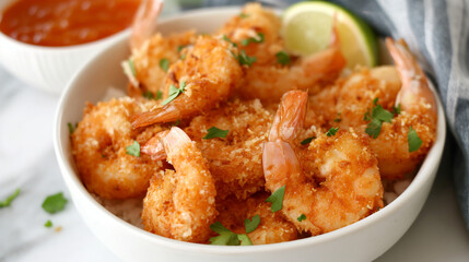 Air-Fryer Coconut Shrimp and Apricot Sauce