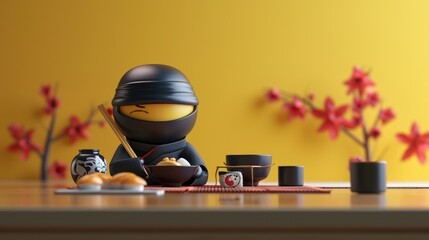 Cartoon digital avatars of Sushi Ninja