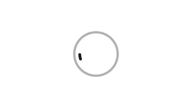 Loading Circle Icon Animation on White Background. 4K Video Loopable Preloader
