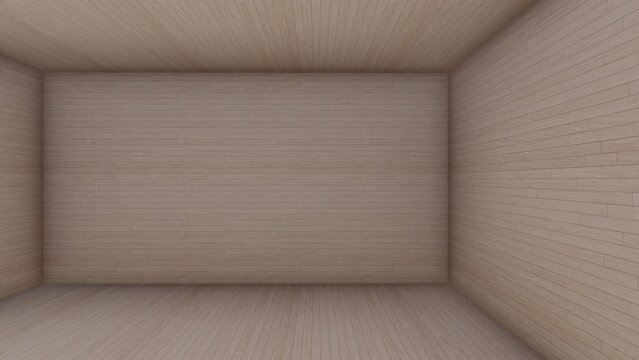  wooden cube room. 3d vector background render with cube. to show the product