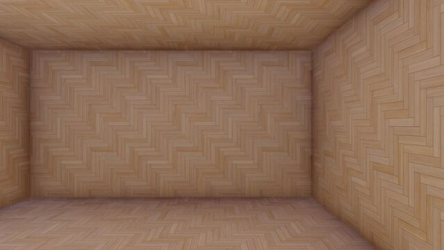  wooden cube room. 3d vector background render with cube. to show the product