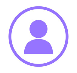 シンプルな紫色のユーザーアイコン