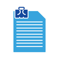 Paper icon vector or logo illustration glyph color style