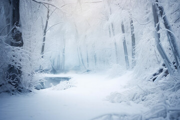 snow covered trees